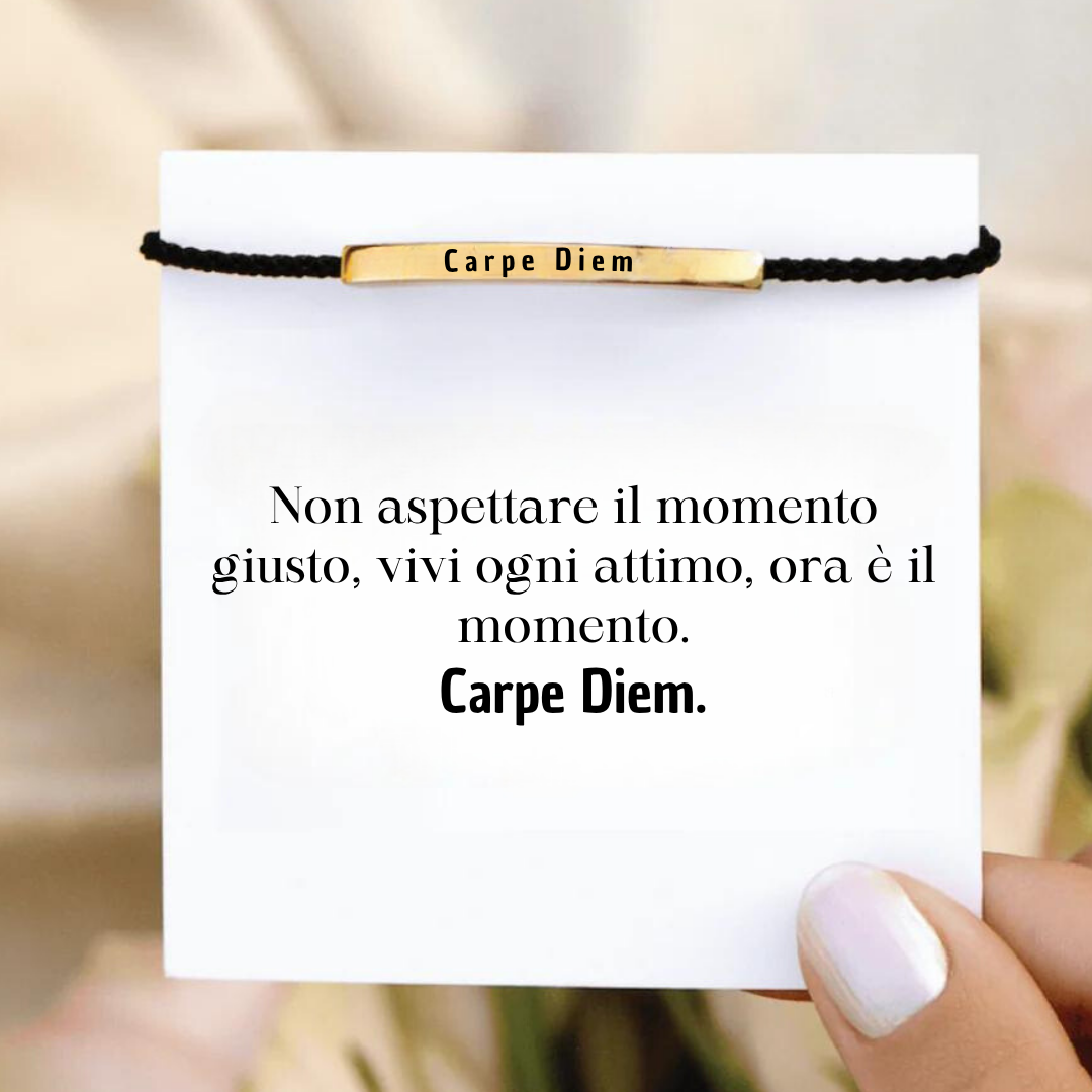 Bracciale con Incisione "Carpe Diem"