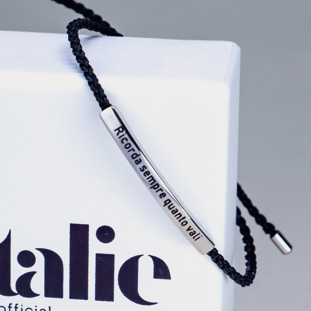 Ricorda sempre quanto vali - Bracciale motivazionale