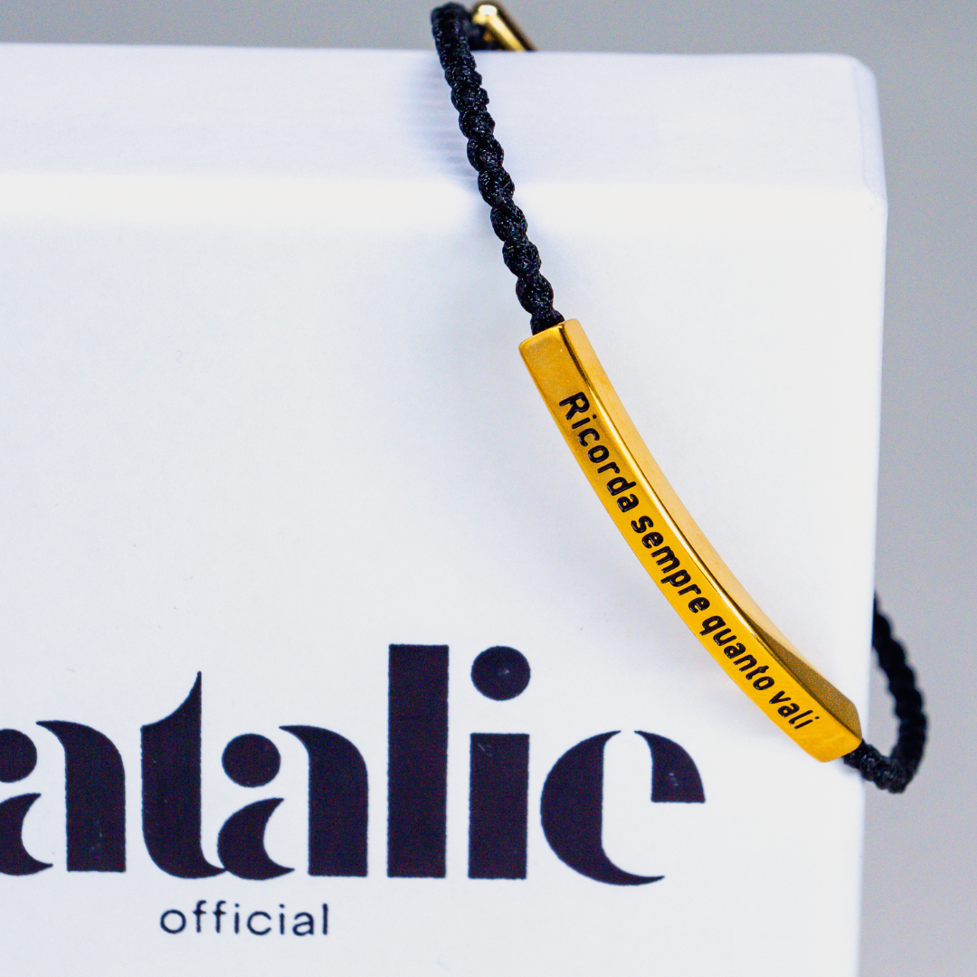 Ricorda sempre quanto vali - Bracciale motivazionale