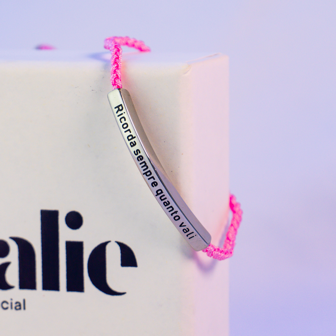 Ricorda sempre quanto vali - Bracciale motivazionale