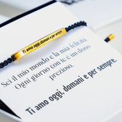 Bracelet with Engraving "I love you today, tomorrow and forever"