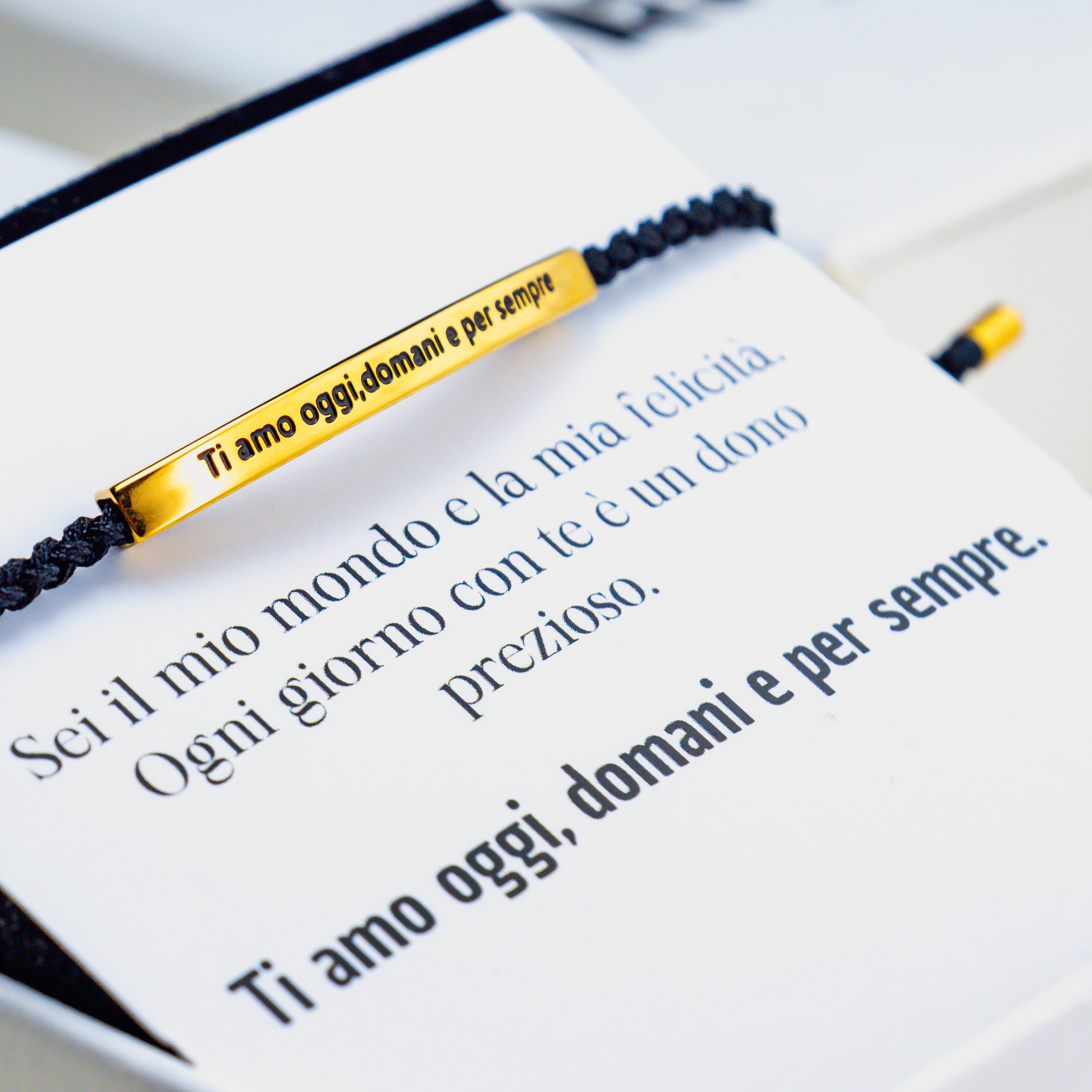 Bracelet with Engraving "I love you today, tomorrow and forever"
