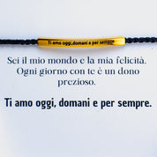 Bracelet with Engraving "I love you today, tomorrow and forever"