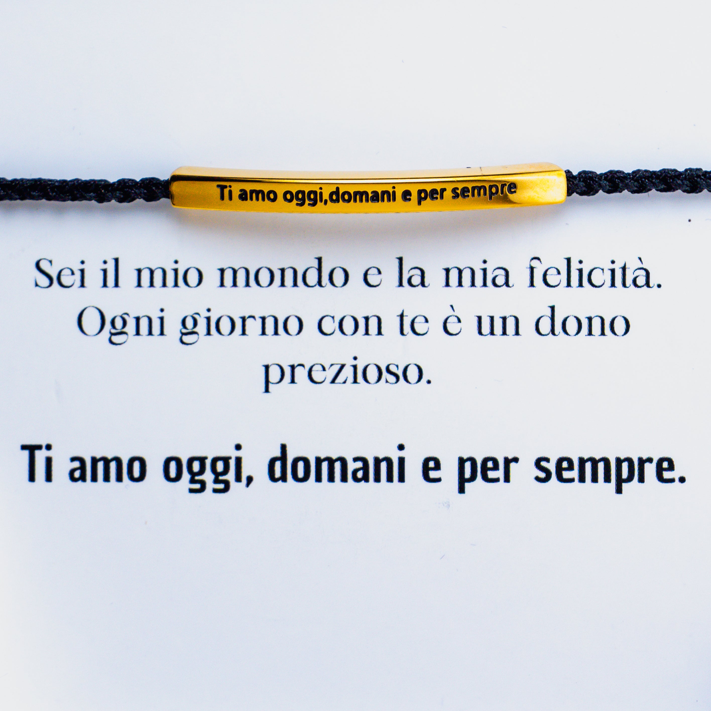 Bracelet with Engraving "I love you today, tomorrow and forever"