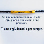 Bracelet with Engraving "I love you today, tomorrow and forever"