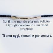 Bracelet with Engraving "I love you today, tomorrow and forever"