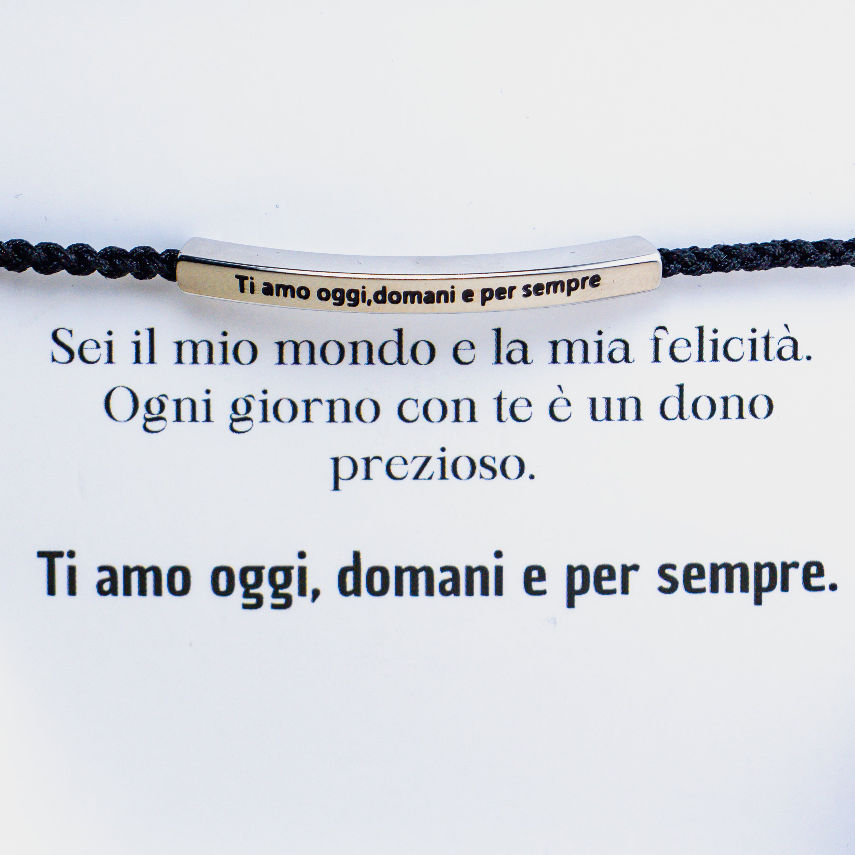 Bracelet with Engraving "I love you today, tomorrow and forever"