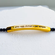Bracelet with Engraving "I love you today, tomorrow and forever"