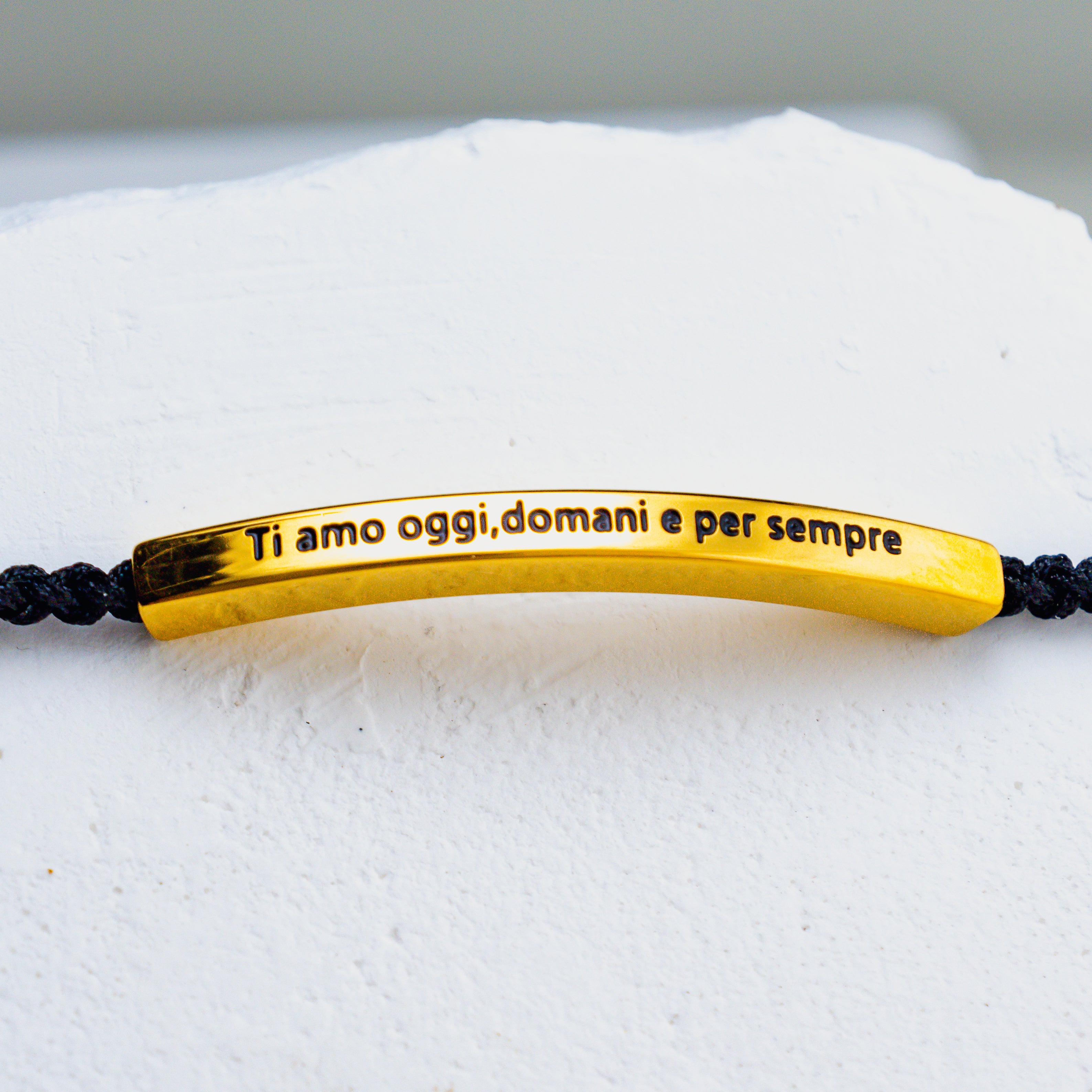 Bracelet with Engraving "I love you today, tomorrow and forever"