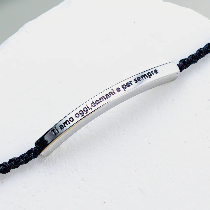 Bracelet with Engraving "I love you today, tomorrow and forever"